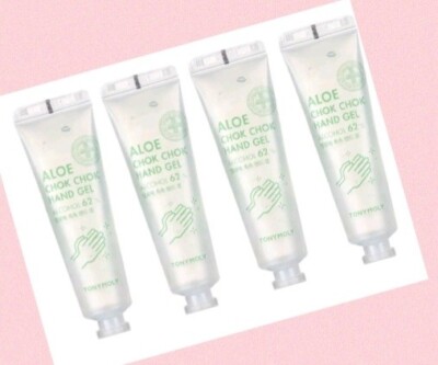 X4 Tony Moly Aloe Cok Chok Hand Gel Alcohol 62% 1floz Exp 2022 New