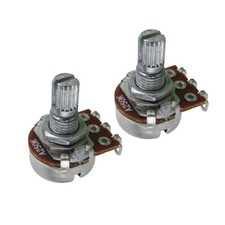 2PCS Guitar Small Potentiometers Short Split Shaft Pots A250K/A500K/B250K/B500K