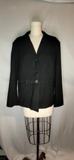 Preowned Sweet Elements Women's Trench Coat Size Xlarge Black Buttons Long Slee