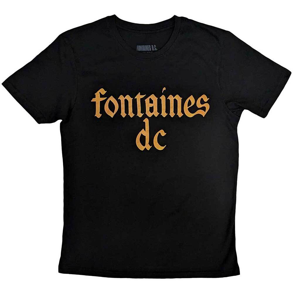 fontaines d.c. Tシャツ Fontaines D.C. Gothic Logo Black T-Shirt NEW OFFICIAL | eBay