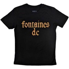 Fontaines D.C. Gothic Logo Black T-Shirt NEW OFFICIAL