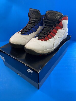 White Jordan 10 Rojo Con Blanco Jordan 10 Blanco Con Azul Y Rojo