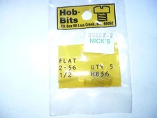 Hob-Bits Flat Head Screws, #H 856, 2-56, 1/2" length, brass