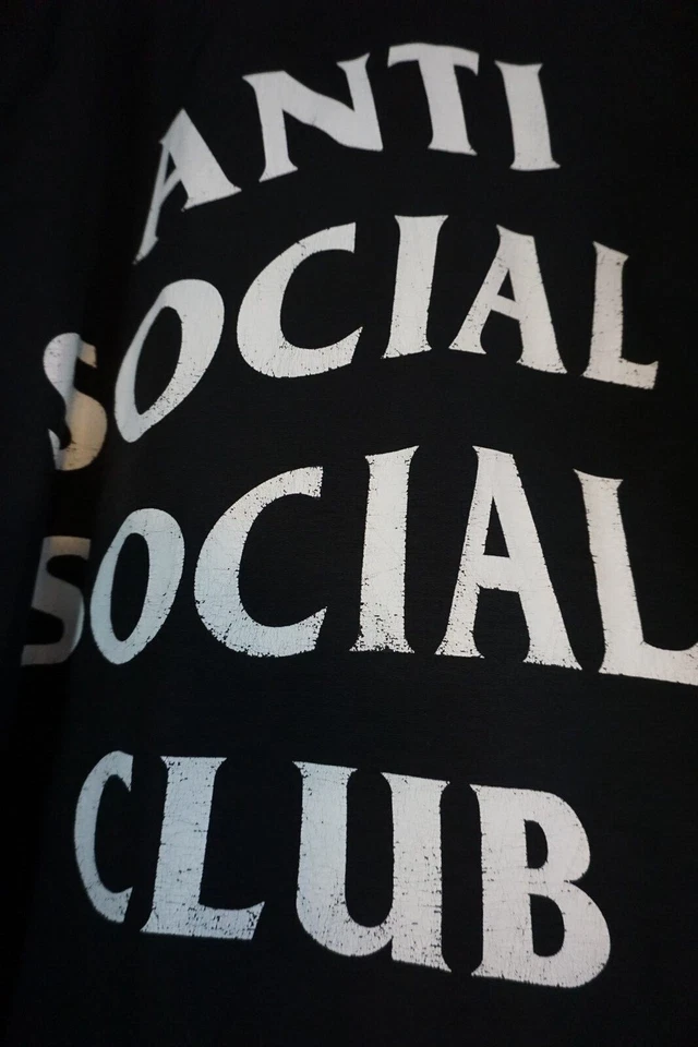 Chaqueta Cortavientos Anti Social Social Club Mediana Negra/Blanca 100% AUTÉNTICA Foto 3 de 4