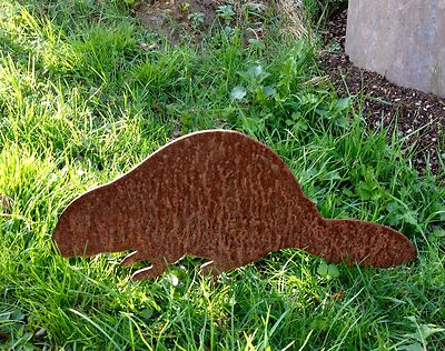 Edelrost Biber Norbert Nager Tier Skulptur Rost Gartendeko Deko Design Neu Ebay