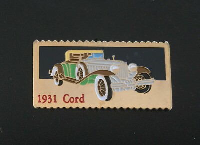 Anstecknadeln REVERS PINS FORM BRIEFMARKE AUTO AUTO AMERIKANISCHES AUTO TACOT 1931 SCHNUR 