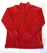 Patagonia Men's XL Red Track Jacket Thumb Holes 1/4 Zip Stand Up Collar