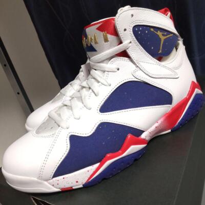Air Jordan 7 Retro ホワイト/ネイビー/レッド Nike Air Jordan 7 Retro Olympic US9 White x Navy x Red Unused