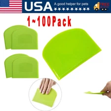 Dough Cutter Dual Sided Flexible Plastic Bowl Scraper for Bread Pizza Pastry