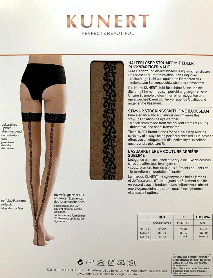 Kunert PERFECT & BEAUTIFUL halterlose Strümpfe mit edler rückwärtiger Naht - Bild 3 von 4