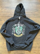 Harry Potter - Slytherin Crest Hoodie Sweatshirt Cot/Pol M Charcoal Heather 