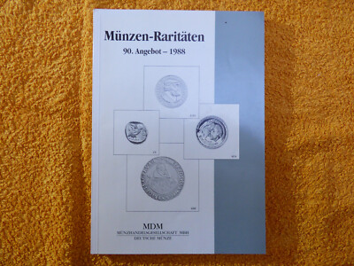 MDM Münzen-Raritäten 90. Angebot 1988 mit Preisangaben Numismatik 175 Seiten