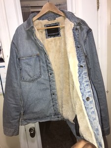 zara sherpa denim jacket