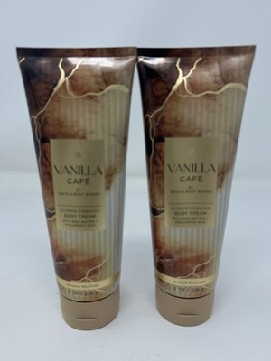 2x Bath & Body Works Vanilla Cafe Body Cream 8 Oz Top Scent! 48 Hr Moisturizer