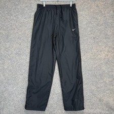 VTG Nike Windbreaker Track Pants Mens Medium Ankle Zip Lightweight Lined Y2K