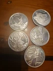Animal series Elk, moose, white tail deer, mule deer and Wolf.