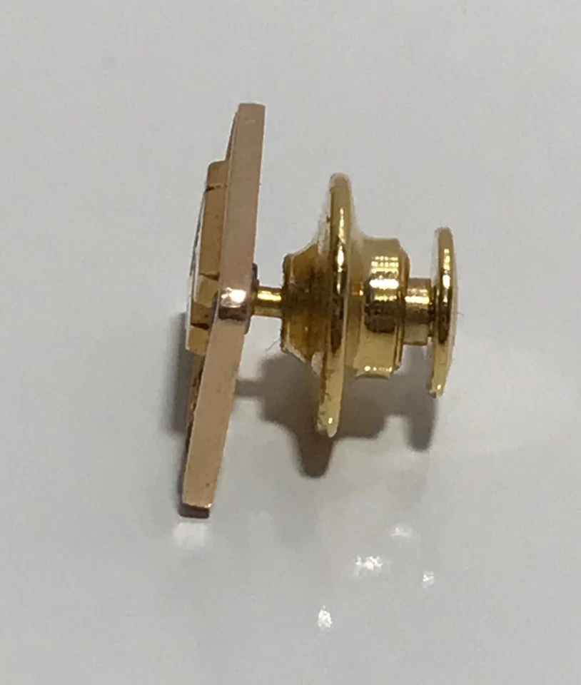 PIN TIE TACK VINTAGE 10K Oro Amarillo Azul Espinela "F" SERVICIO Foto 2 de 4