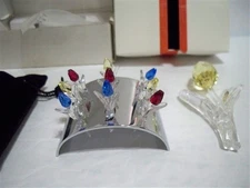 SWAROVSKI SCS 2004 YELLOW RENEWAL TULIP WTH BAG OF MINI TULIPS WITH DISPLAY MIB