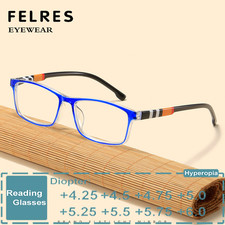 Men Anti Blue Light Highly Strength 4.25 4.5 4.75 To 6.0 Reading Glasses Hot