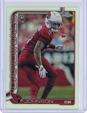 2025 Topps Chrome NFL Football #349 Will Johnson Refractor RC Rookie Card. rookie card picture