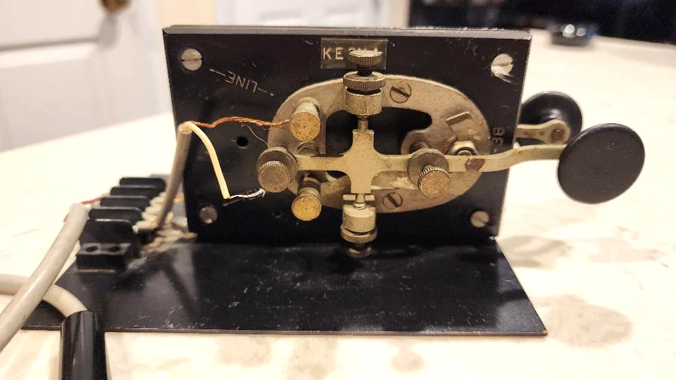 2 Vintage J-38 US Army Signal Corps Telegraph Keys Used During WWII Era w/ Cable - Image 2 of 4