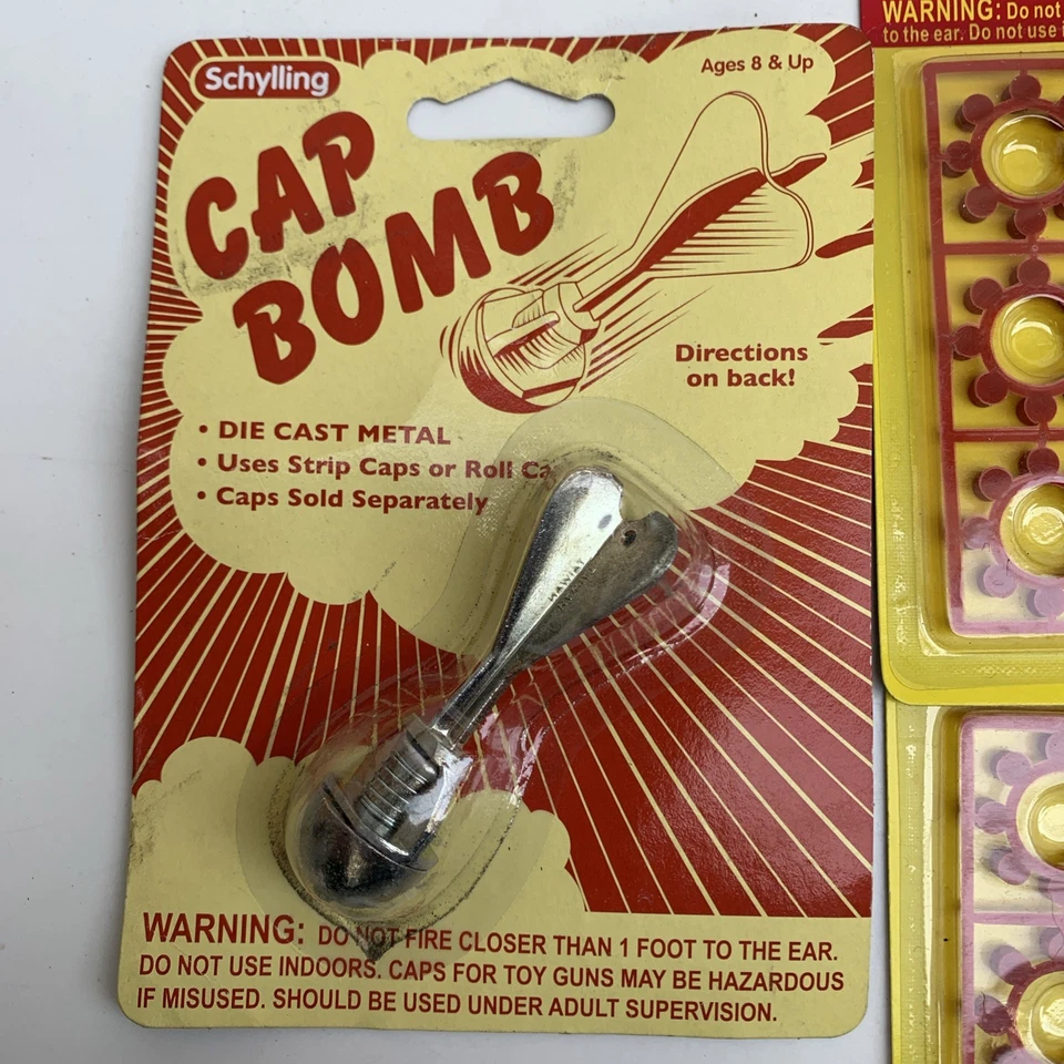 BOMBA DE TAPA DE METAL FUNDIDO A PRESIÓN SCHYLLING DE COLECCIÓN + (2) 72 PAQUETES DE DISPAROS ¡NUEVO SELLADO! Foto 2 de 3