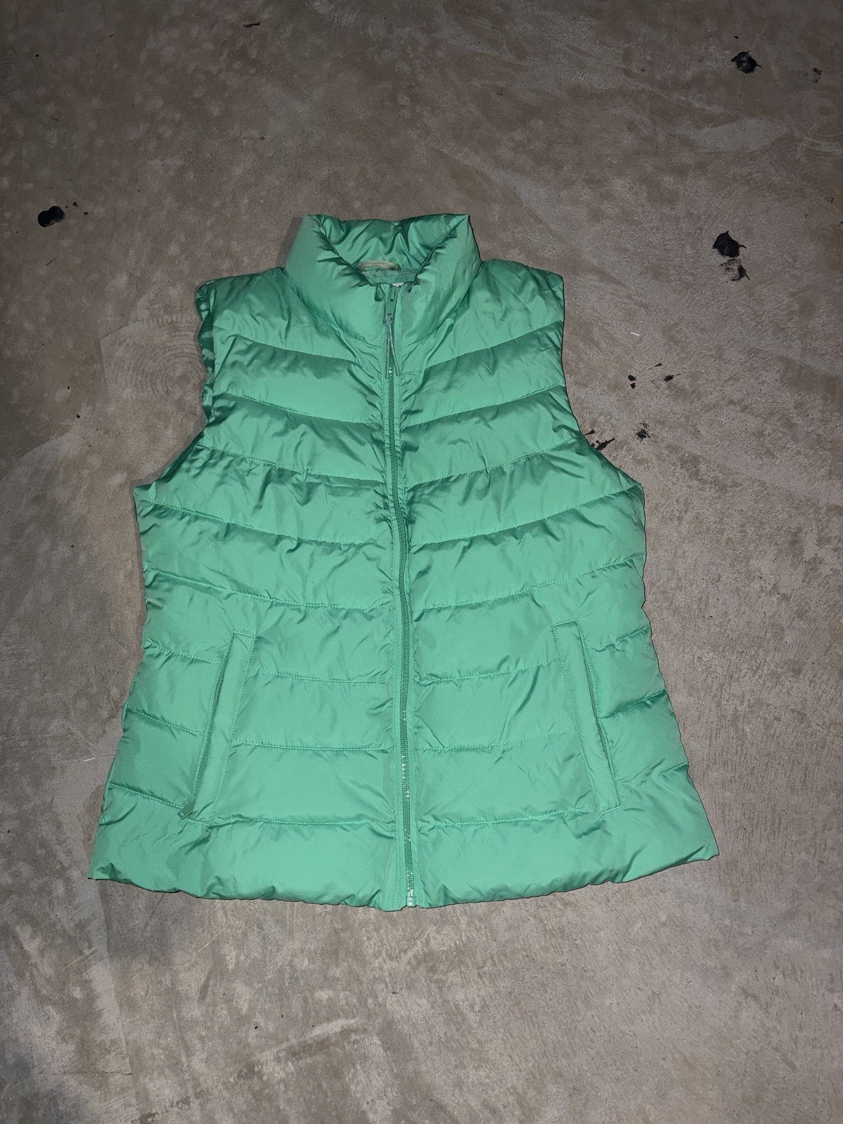 Gap Women's Green ColdControl Puffer Vest Water-Resistant Insulated Packable M