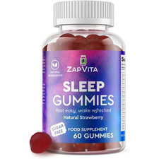 Sleep Support Gummies 60 L-Theanine Magnesium & Herbal Calming Blend Gummy Adult