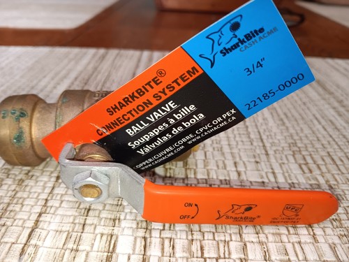 Sharkbite 3/4" Push Connect Ball Valve Brass - New