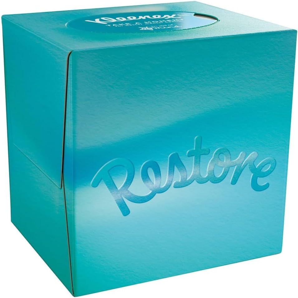 Kleenex Take A Moment Collection Tissues 1 Cube Tissue Box In Aid Of Mind New
