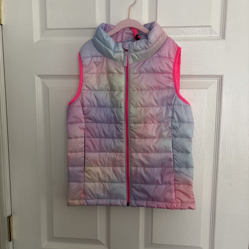 Amazon Essentials Girls Puffer Vest, Multicolor/Pink, Zipper&Case, Size XL W/bag