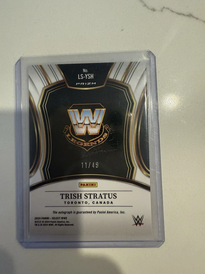 2024 Select WWE Trish Stratus Legendary Signatures Blue Prizms Auto #11/49 - Image 2 of 3