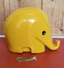 Drumbo Luigi Colani Spardose Dredner Bank Elefant gelb mit Schlüssel
