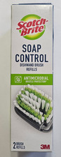 SCOTCH-BRITE Soap Control Dishwand Brush Refills Antibacterial 2 Refills 3M