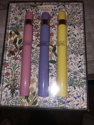 Gucci Flora Gorgeous Travel Eau De Parfum Spray Trio Gardenia, Magnolia, Orchid 