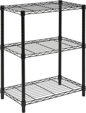 3-Tier Heavy Duty Metal Storage Rack | Garage Shelving & Book Organizer,  250-lb