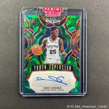 2023-24 Panini Select Sidy Cissoko Rookie Youth Explosion Green Ice Auto SSP