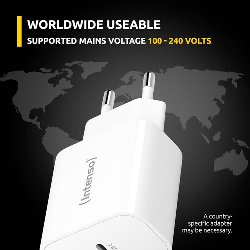 Intenso Power Adapter W20C, USB-C Charger with 20 Watt, White - 第 6/7 張圖片