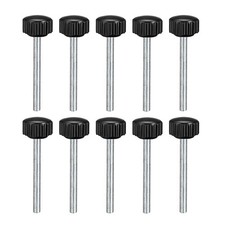 10pcs M4x40mm Male Thread Knurled Clamping Knobs Grip Thumb Screw on Type