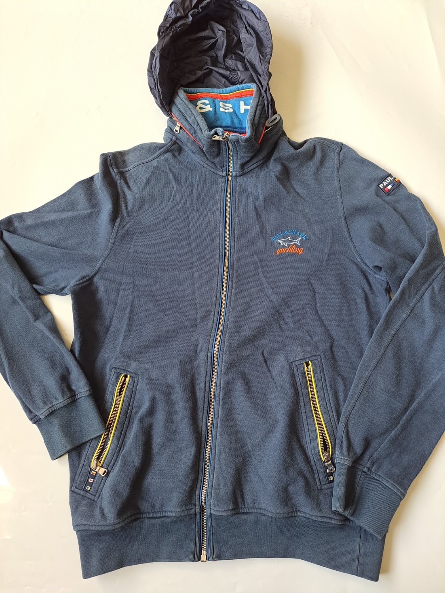 Blue Paul And Shark Zip Hoodie Zip Hoodie Paul Shark Pullover Sale