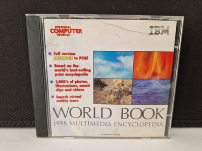 World Book 1998 Multimedia Encyclopedia - Vintage PC CD-Rom Software - (M13)