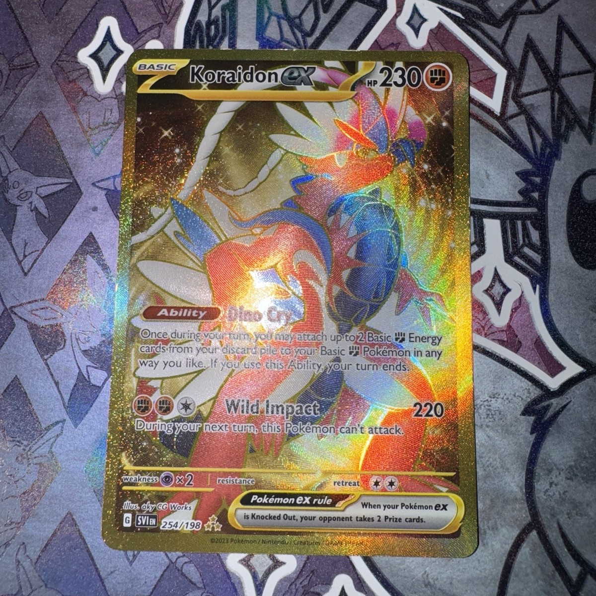 KORAIDON ex 254/198 GOLD HYPER RARE -SCARLET AND VIOLET- LP | eBay