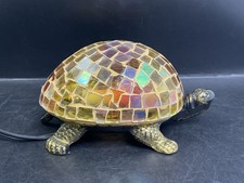 Tiffany Style Turtle Tortoise Stained Mosaic Glass Table Lamp Multi Color