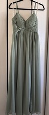 Azazie Bridesmaid Dress, Matcha Green, Size 4 for 5’2” Height