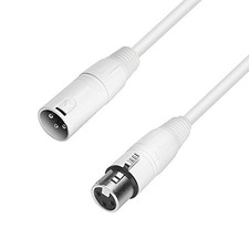 Adam Hall 4 Star MMF 500 XLR-M to XLR-F Microphone Cable Snow, 15' 