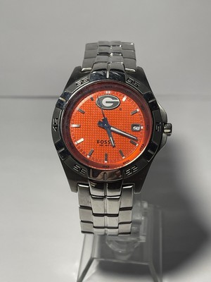 Montre Fossil LI2753 NCAA Georgia Bulldogs Pour Homme - Cadran Rond - Neuve Avec étiquettes, Livraison Gratuite