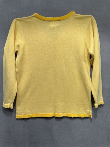 Quacker Factory Sweater Large Beaded Butterfly Sequin Pullover Snowflake Women - Picture 10 of 10