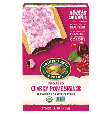 Nature's Path Organic Frosted Toaster Pastries Cherry Pomegranate 11 oz