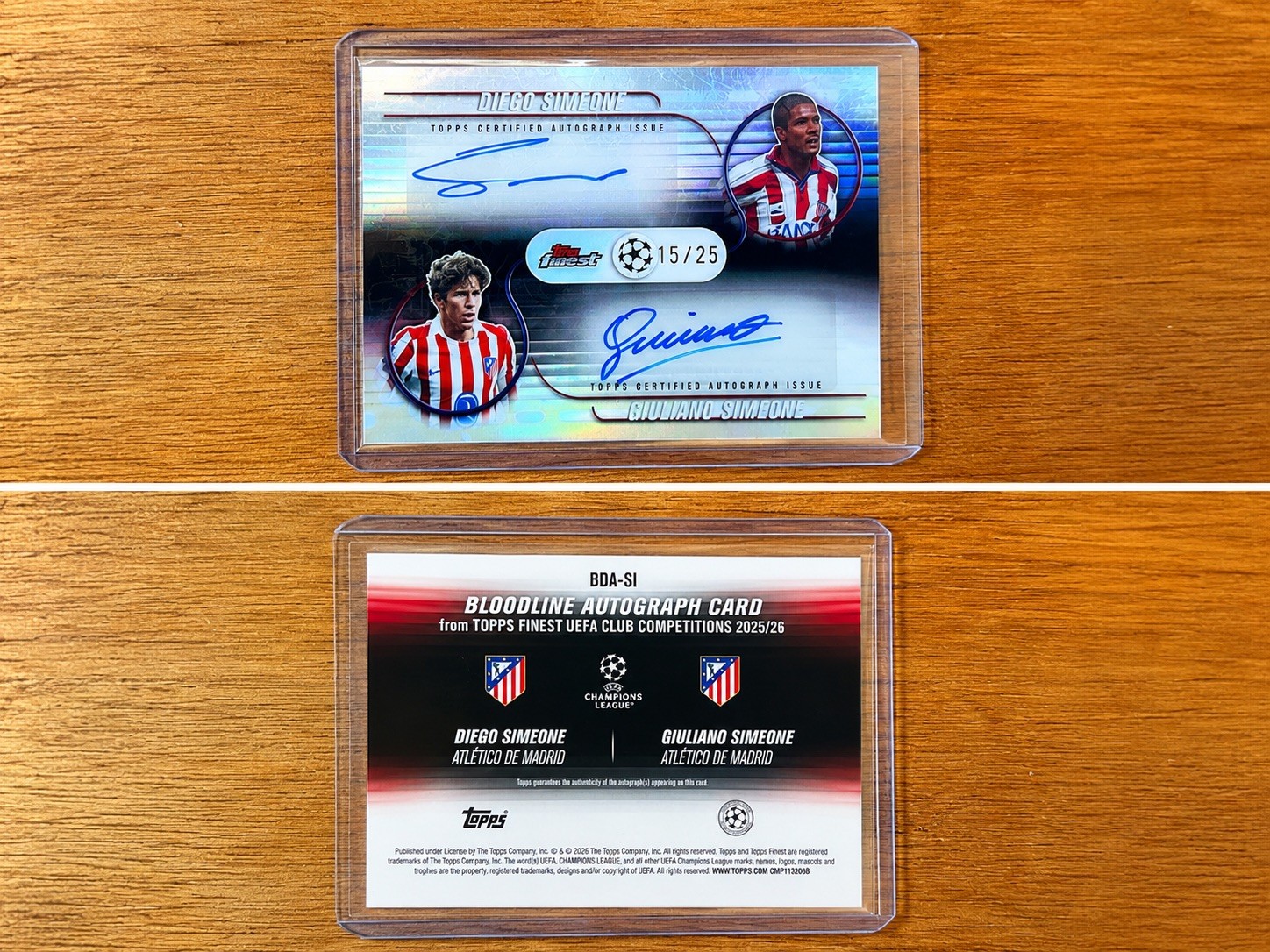 Diego Simeone Giuliano Simeone Dual Auto /25