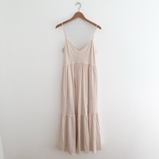 American Eagle Soft Knit Tiered Midi Dress Flowy Cami Boho Dress Size L